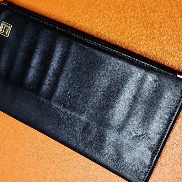 Alfred Men's Bifold Long Bill Wallet Black Leather 7inc x 3.5 Inch - Picture 3 of 10